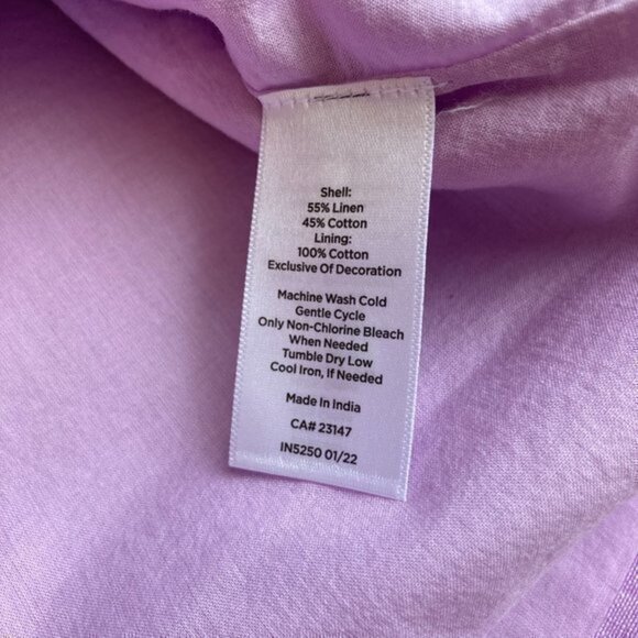 🟡SOLD🟡Talbots Embroidered Linen Shift Dress Size 4 NWT - Picture 7 of 10